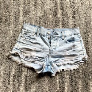 American Eagle Tomgirl Shortie Jean Shorts